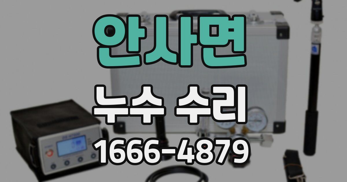 안사면 누수 수리