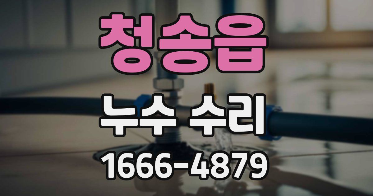 청송읍 누수 수리