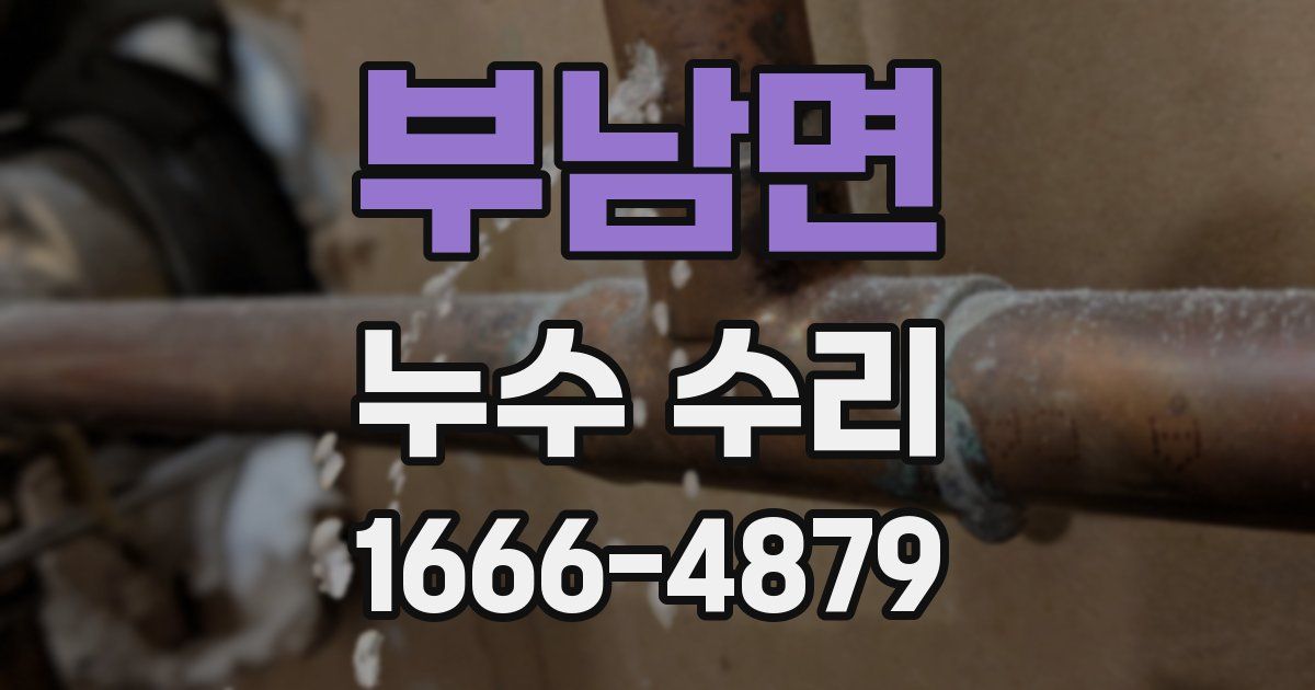 부남면 누수 수리