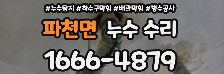 파천면 누수 수리