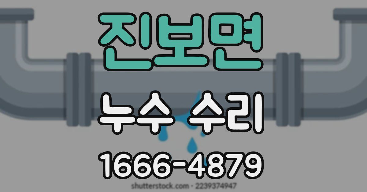 진보면 누수 수리