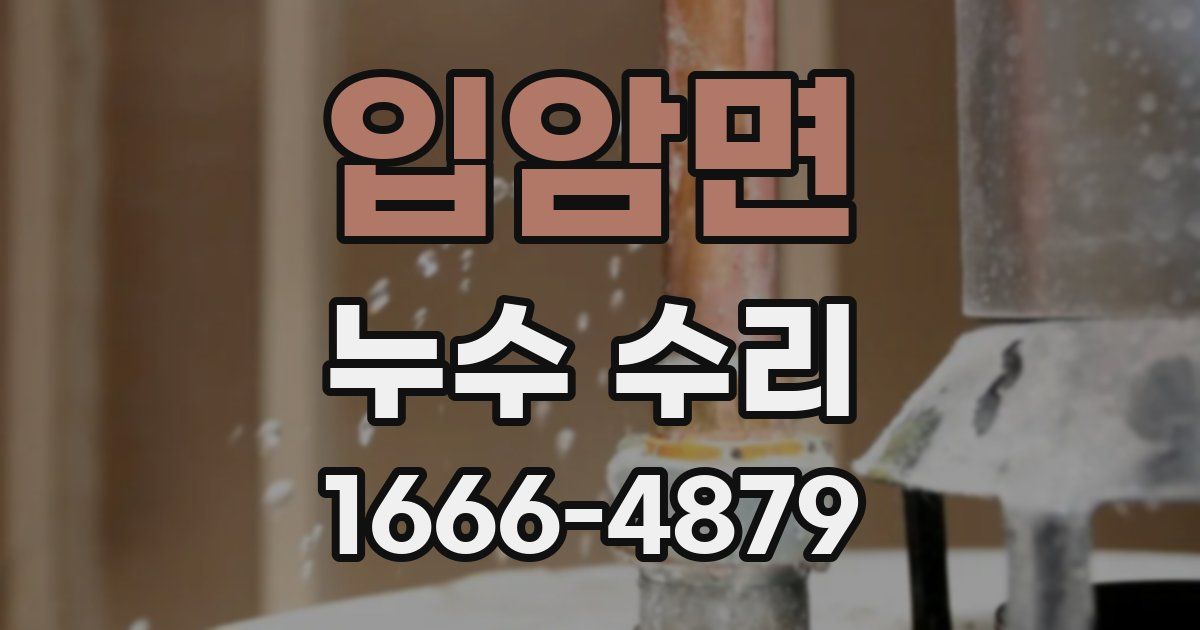 입암면 누수 수리