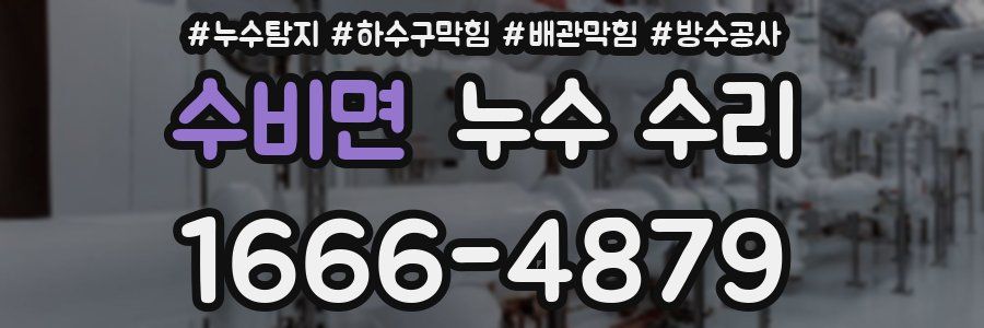 수비면 누수 수리