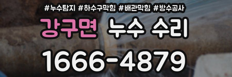 강구면 누수 수리
