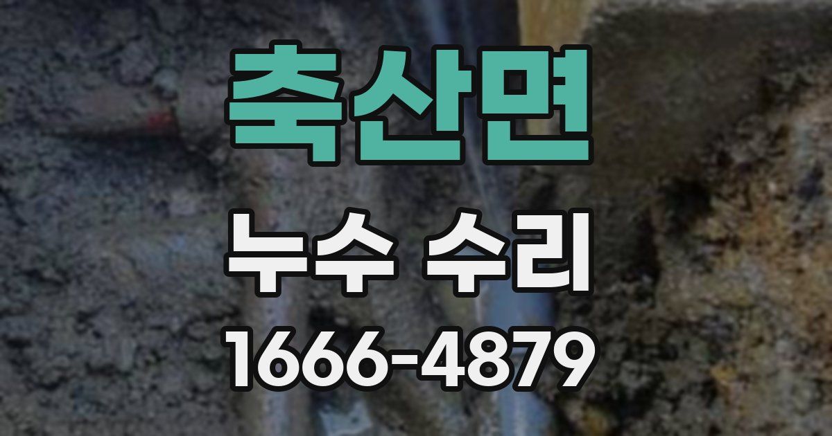축산면 누수 수리