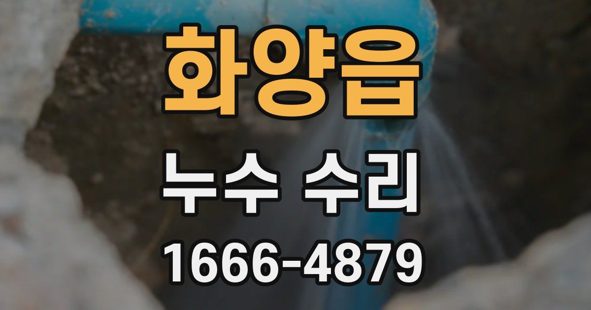 화양읍 누수 수리
