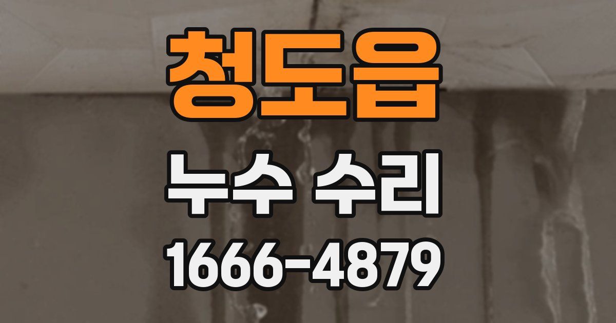 청도읍 누수 수리