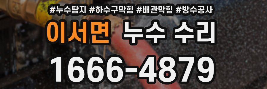 이서면 누수 수리