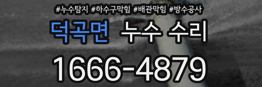 덕곡면 누수 수리