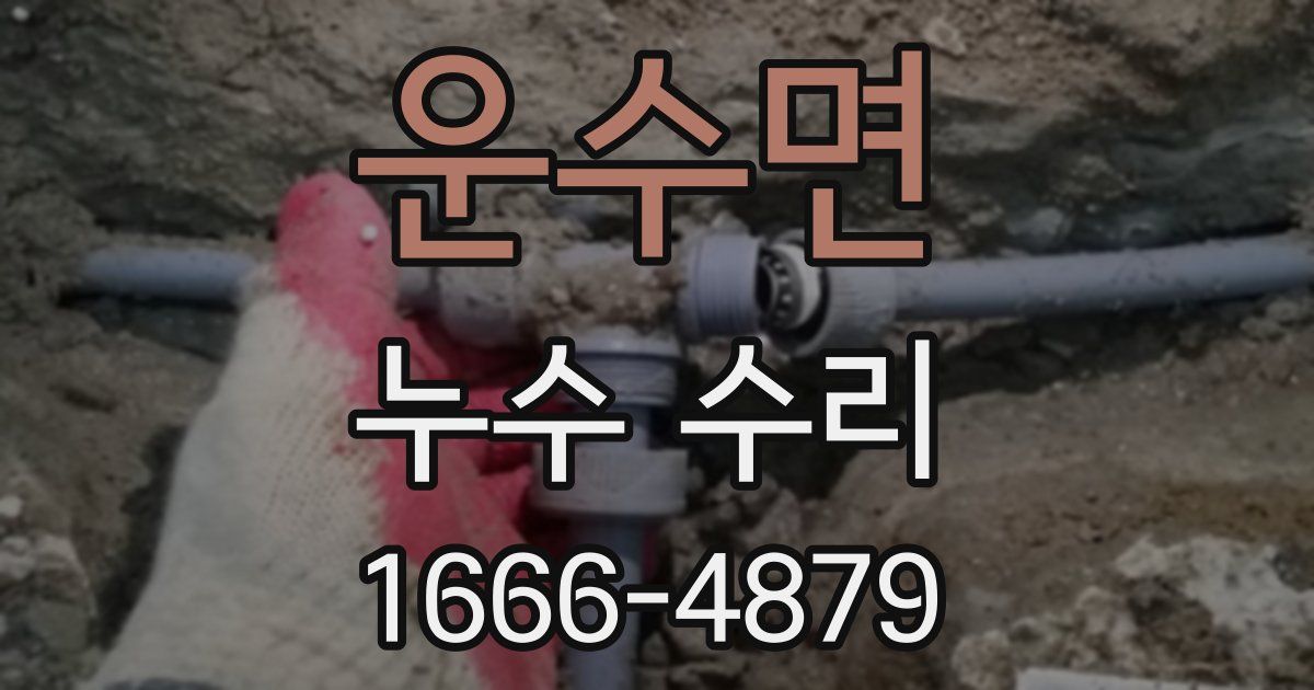 운수면 누수 수리