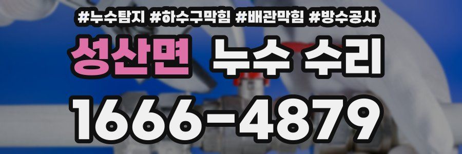 성산면 누수 수리