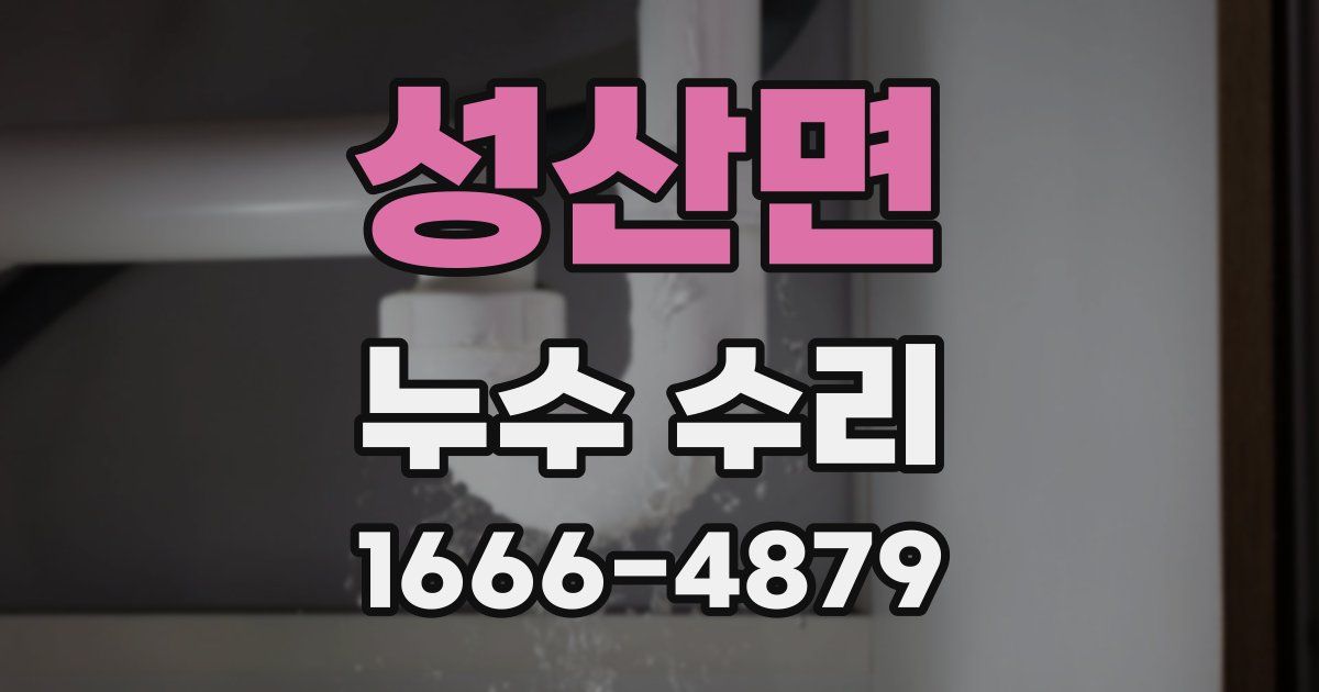 성산면 누수 수리