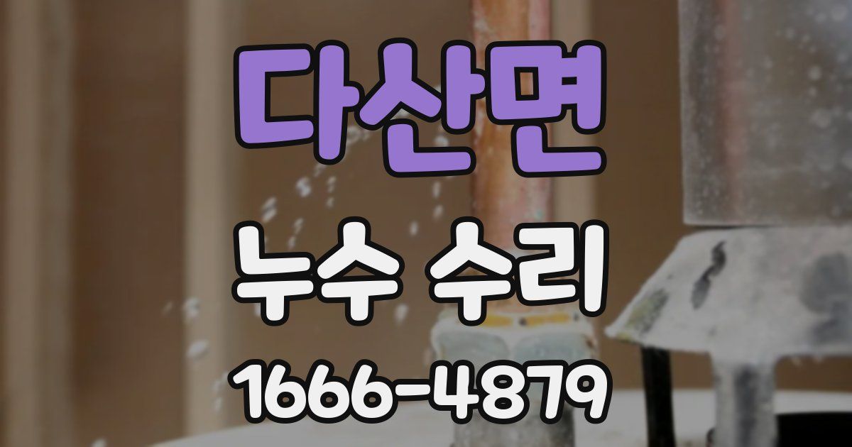 다산면 누수 수리