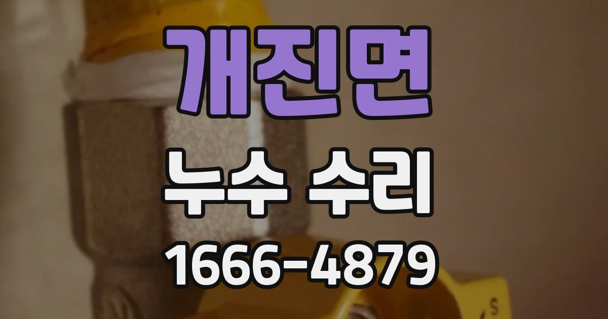 개진면 누수 수리