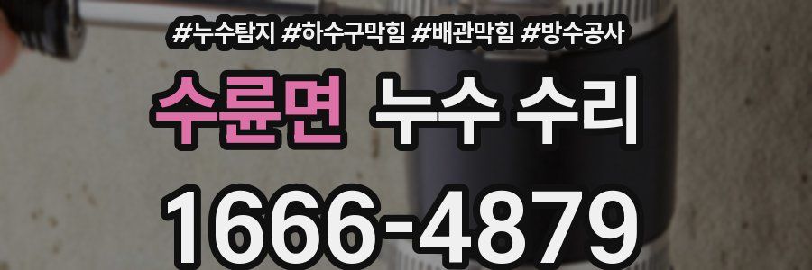 수륜면 누수 수리