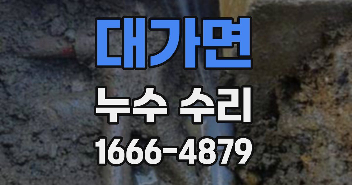 대가면 누수 수리