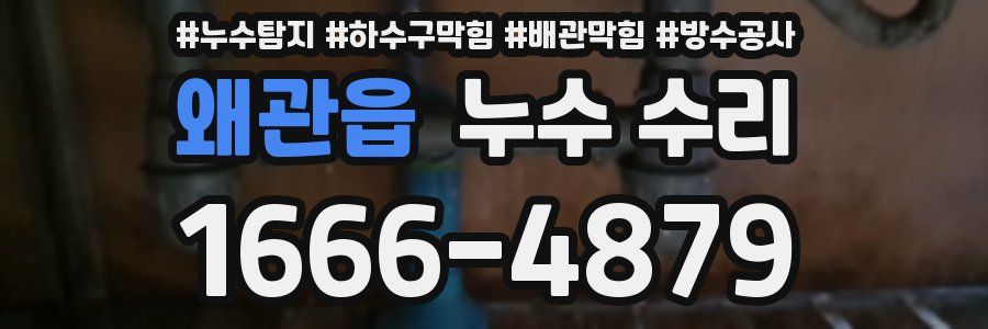 왜관읍 누수 수리