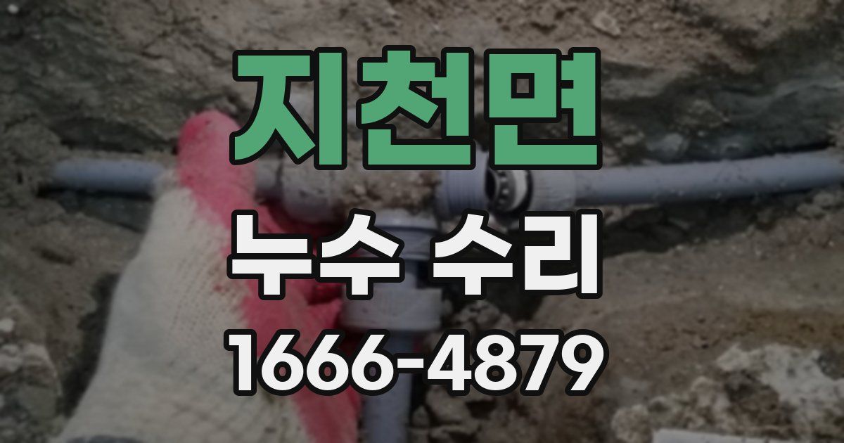 지천면 누수 수리
