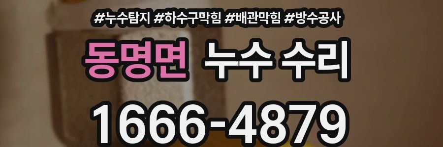 동명면 누수 수리