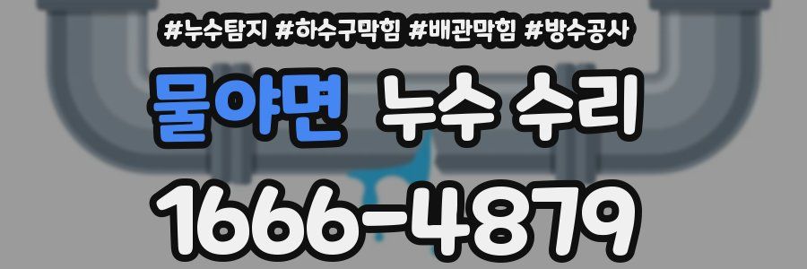 물야면 누수 수리