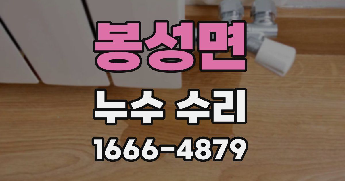 봉성면 누수 수리