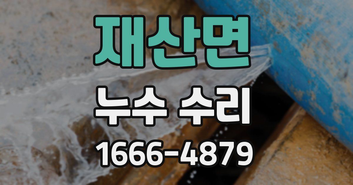 재산면 누수 수리