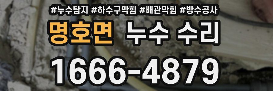 명호면 누수 수리