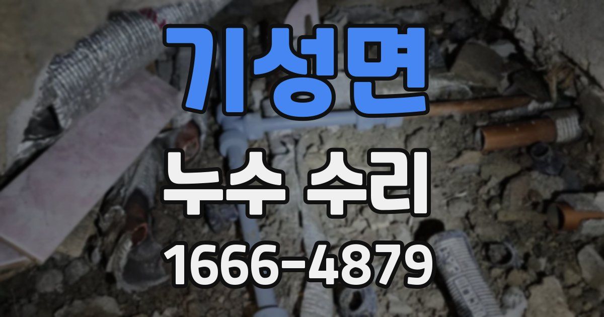 기성면 누수 수리
