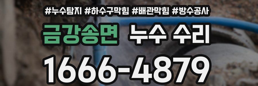금강송면 누수 수리