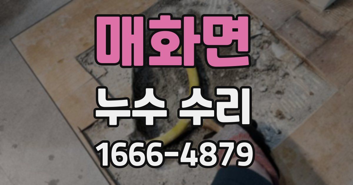 매화면 누수 수리
