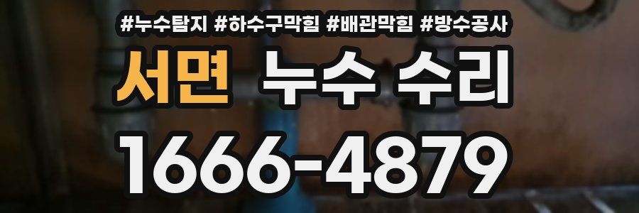 서면 누수 수리