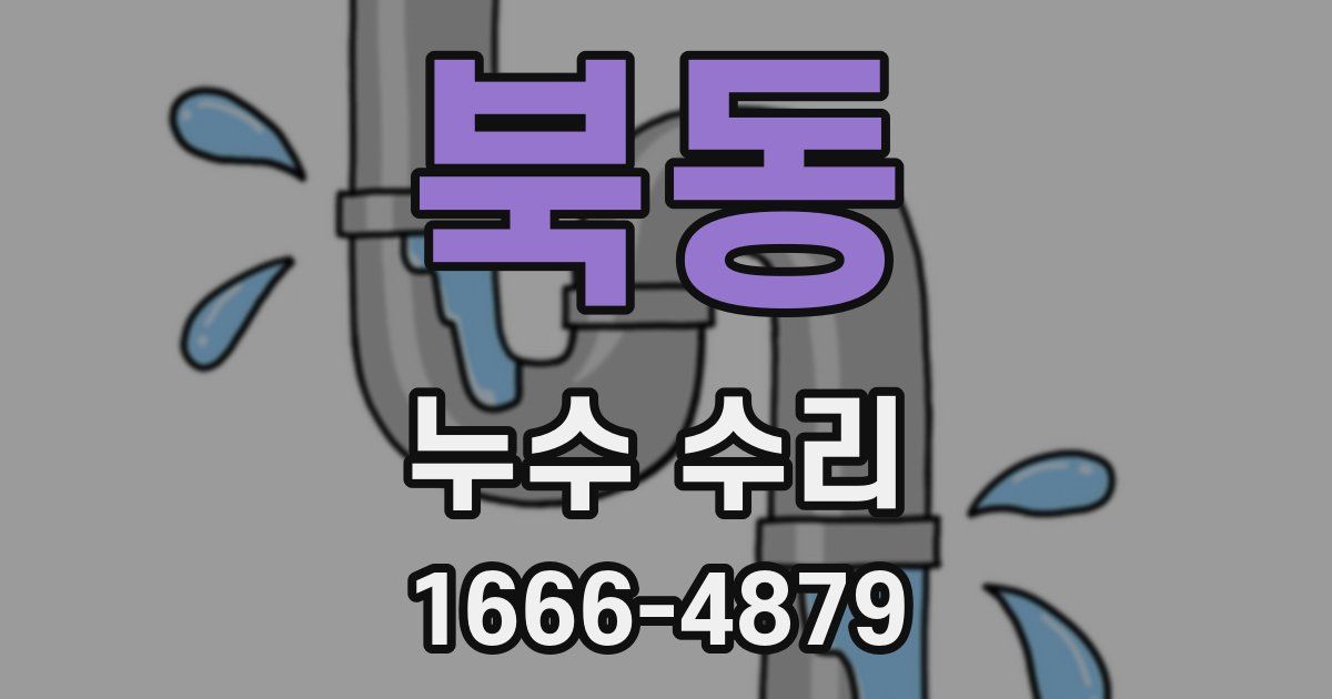 북동 누수 수리