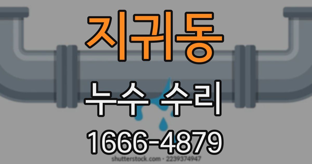 지귀동 누수 수리