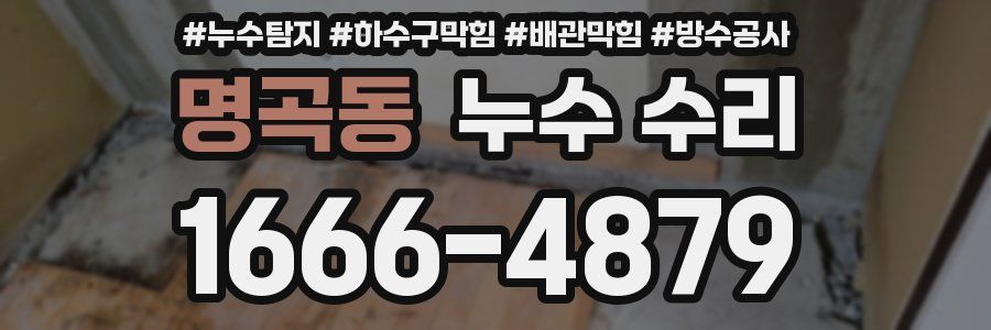 명곡동 누수 수리