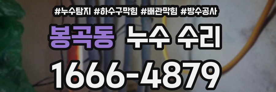 봉곡동 누수 수리