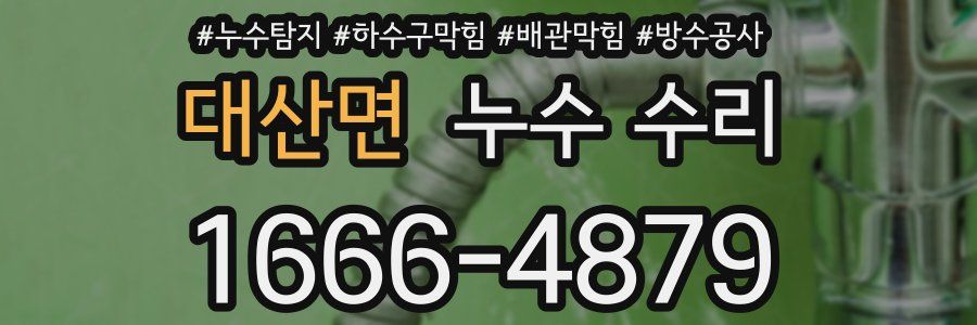 대산면 누수 수리