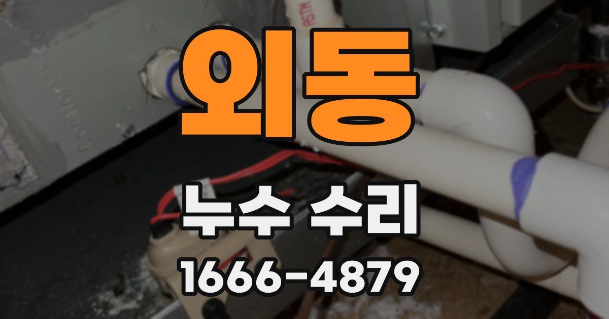 외동 누수 수리