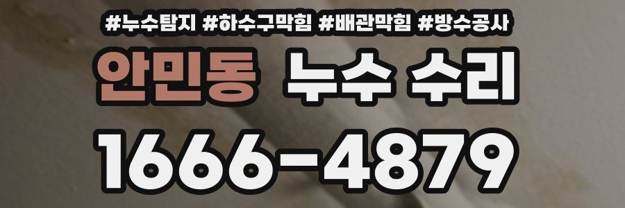안민동 누수 수리