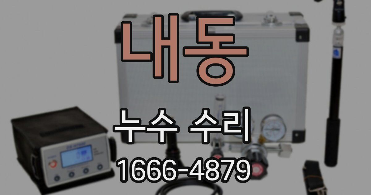 내동 누수 수리