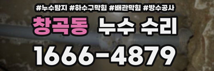 창곡동 누수 수리