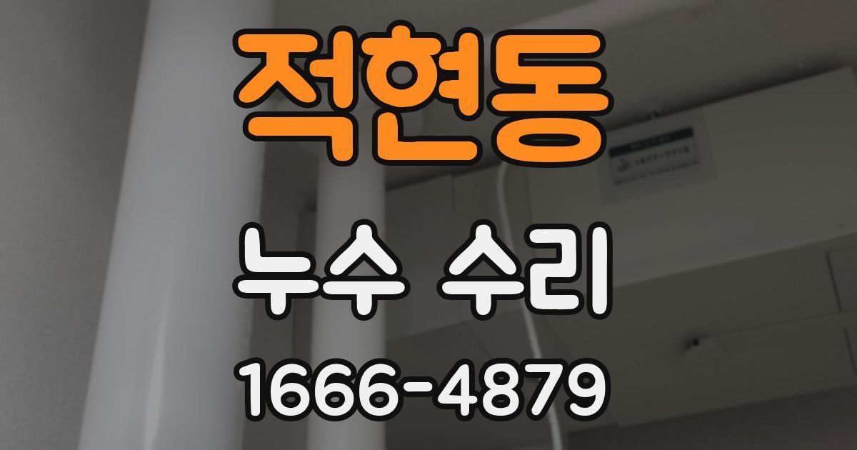 적현동 누수 수리