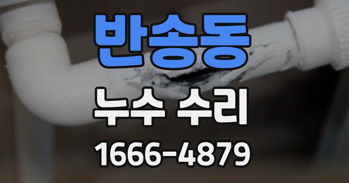 반송동 누수 수리