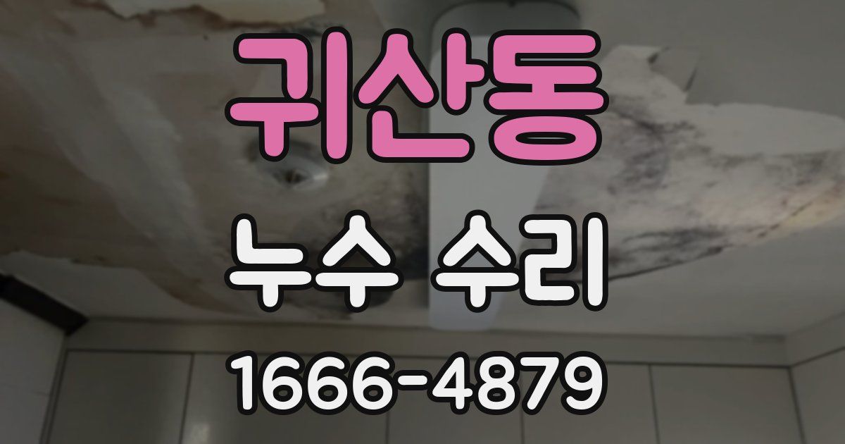 귀산동 누수 수리