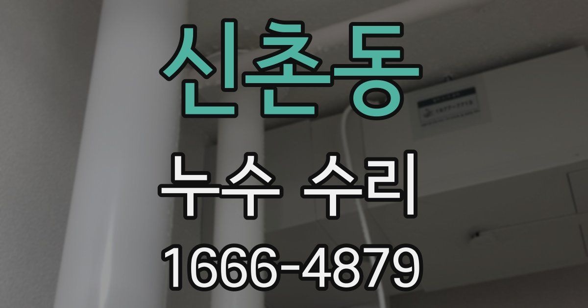신촌동 누수 수리