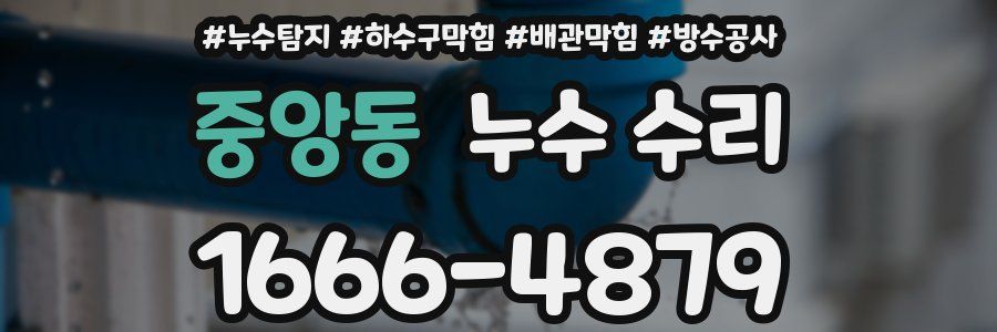 중앙동 누수 수리