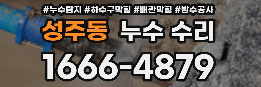 성주동 누수 수리