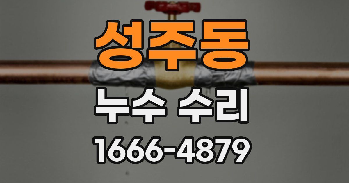 성주동 누수 수리