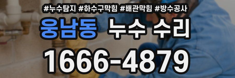 웅남동 누수 수리