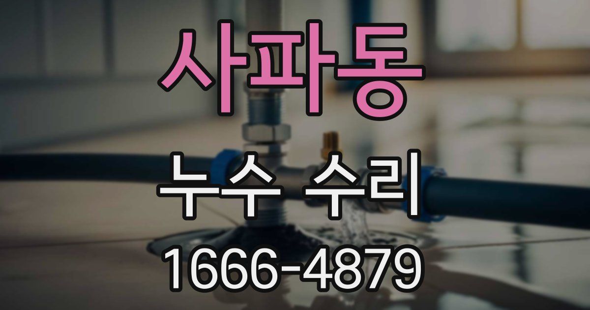사파동 누수 수리