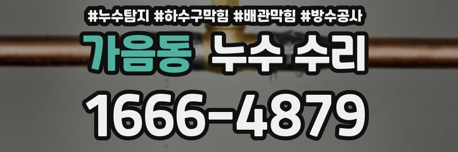 가음동 누수 수리